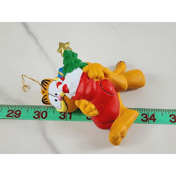 Garfield w/ Tree Ornament 4" Christmas Stocking Holidays 90's Kurt Adler Vintage - Picture 14 of 15